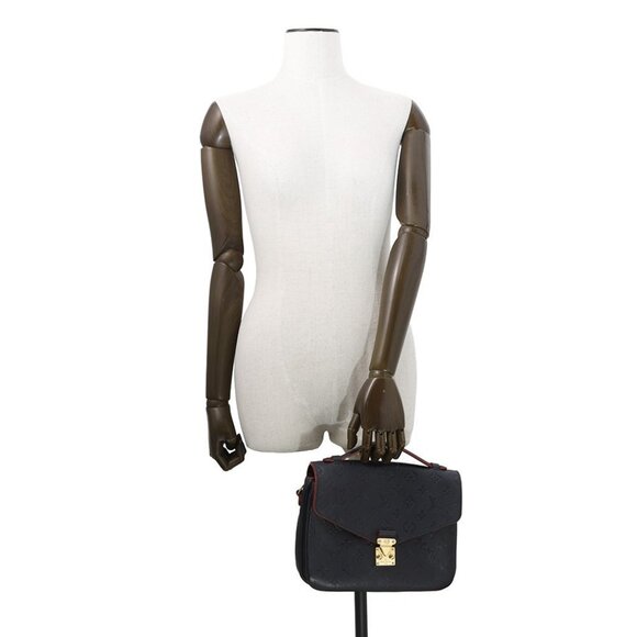 LOUIS VUITTON Pochette Metis Size MM Monogram Empreinte Leather Marine Rouge - Picture 4 of 15